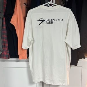 Balenciaga Paris logo tshirt white Large